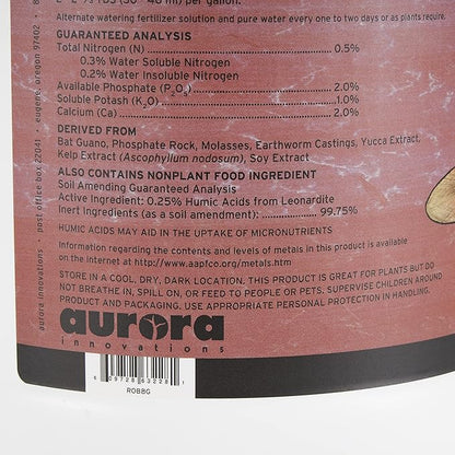 Roots Organics ROBBG Natural Organic Buddha Bloom Plant Fertilizer for Indoor Outdoor Container Plants and Hydroponics, 1 Gallon