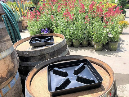 Square Plant Saucer Plastic Plant Trays with Plant Riser Pot Elevator for Indoor Plant pots and Outdoor Potted Plants Planter Tray Water Drainage drip Tray 13-inch by square farmer (50-Pack)
