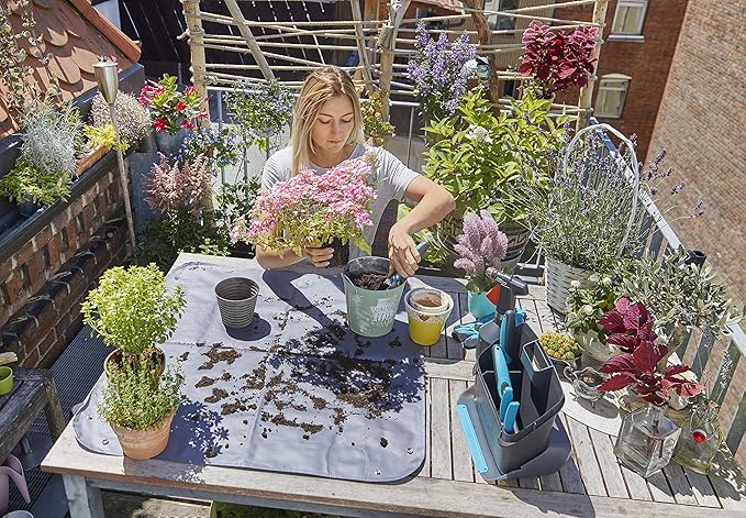 Gardena 00505-20 City Gardening Planting Mat S: Working mat for Planting Work/repotting, Water-Repellent Textile Fabric, 80 x 80 cm (505-20).