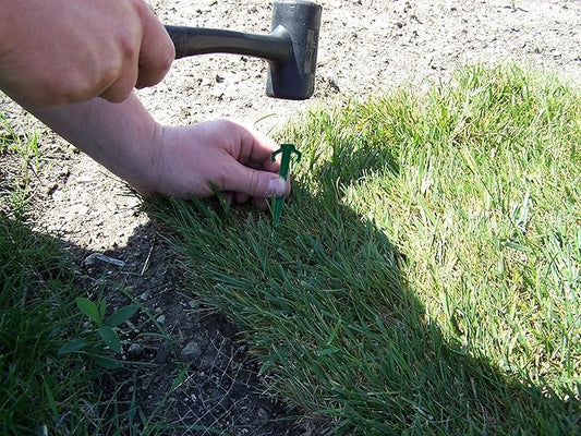 Heavy Duty Garden Stakes - Stronger Holding Power vs Metal Landscape Stakes - Made in USA - Biodegradable Over Time (No More Rusting Metal) (1000, 6" EcoDuty Stakes)