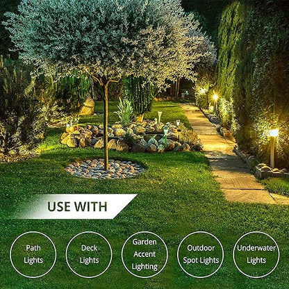 Wirefy 12/2 Low Voltage Landscape Wire 50 ft | Low Voltage Landscape Lighting Wire | Pure Copper | Outdoor Direct Burial | 12-Gauge 2-Conductor 50 Feet | UL Listed