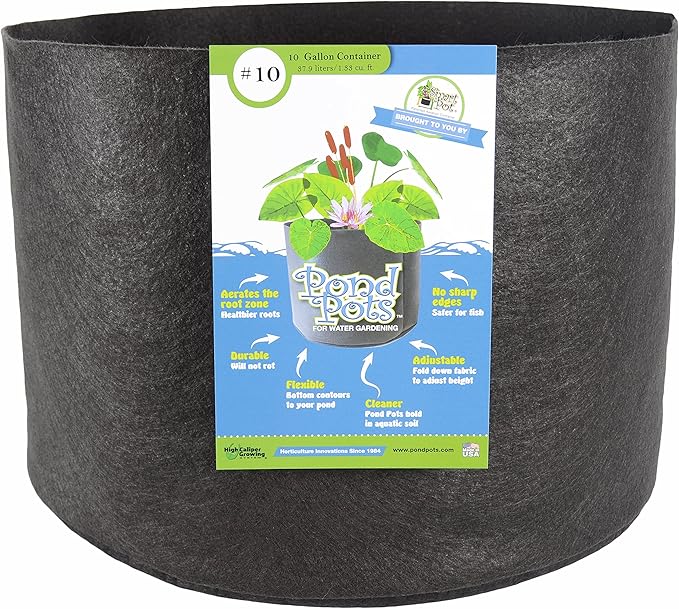 Smart Pots Pond Flexible Aquatic Plant Container for Water Gardening, 10 Gallon