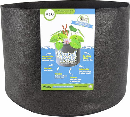 Smart Pots Pond Flexible Aquatic Plant Container for Water Gardening, 10 Gallon