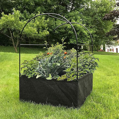 SIMPO 3-in-1 Garden System: Fabric Raised Garden Bed + Greenhouse Cover + Protective Net (44” x 44” x 61”)