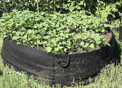 RootEase 5-Pack Garden Planting Aeration Fabric Pot, Heavy Duty Durable Fabric Grow Bag / Planter, Raised Bed Gardening, Best Air Pruning Root Treatment Eco-Friendly Grow Bags with Handles