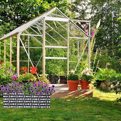 Giant Rectangular Grow Bag (30-Gallon); 3-Section Large Decorative Fabric Raised Bed Planter, 3 x 1.3 x 1 Foot
