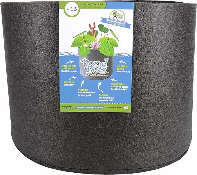 Smart Pots Pond Flexible Aquatic Plant Container for Water Gardening, 15 Gallon