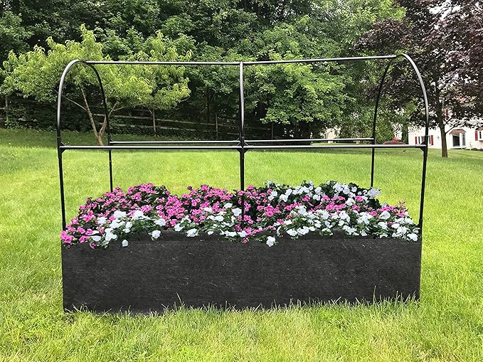 SIMPO 3-in-1 Garden System: Fabric Raised Garden Bed + Greenhouse Cover + Protective Net (36” x 72” x 53”)