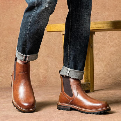 Jousen Chelsea Boots Casual Slip On Ankle Waterproof Mens Boots