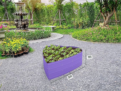 Plant & Plot Galvanized Raised Garden Beds Outdoor // Planter Raised Beds for Gardening, Vegetables, Flowers // Large Metal Garden Box (Purple) // Tool-Free Assembly