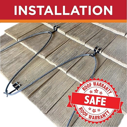 Roof Clips, Safe for Heat Tape, Electric Cable & Roof Heat Cable Installation, Prevents Roof Damage, Easy Nail-Free Outdoor Cable Clips, Your Ultimate Cable Clip (.825-25 Pack)