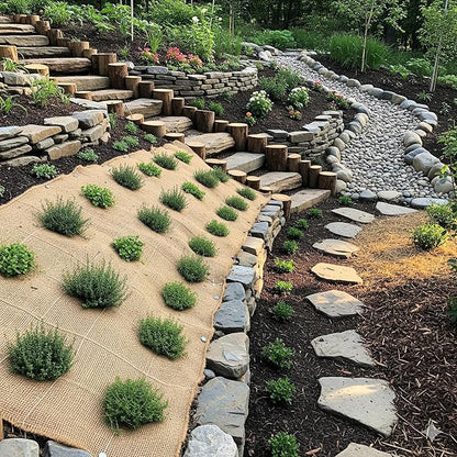 48 Inch X 15 Feet Total 60 SFT Garden Burlap Liners, loosely Weave Jute-Burlap for Raised Bed, Cover Seed, Mulch and Gardening Blanket (48 Inch X 15 feet, 48" Wx15'L)