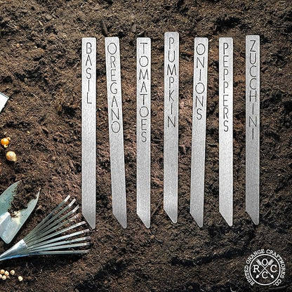 Garden Markers – Custom Metal Plant Stakes with Labels | 70+ Design Options | Personalized Garden Signs | Rust-Resistant Powder Coat Finish | Made in USA