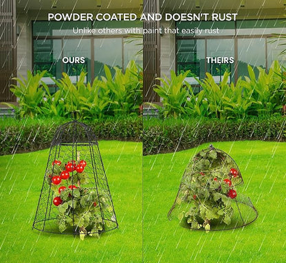 boldworks Garden Cloches for Plants Chicken Wire Cages to Protect from Animals Outdoor Extra Large Rustproof Thicker and Finer Mesh 12" x 20" Pack of 12