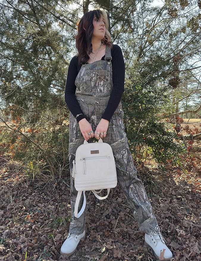 Camo Jumpsuit for Women Camouflage Bibs Overalls Work Utility Coveralls with Pockets