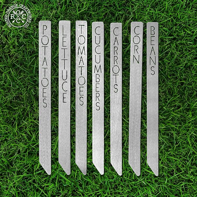 Garden Markers – Custom Metal Plant Stakes with Labels | 70+ Design Options | Personalized Garden Signs | Rust-Resistant Powder Coat Finish | Made in USA