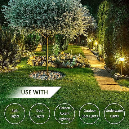 Wirefy 10/2 Low Voltage Landscape Wire 100 ft | Low Voltage Landscape Lighting Wire | Pure Copper | Outdoor Direct Burial | 10-Gauge 2-Conductor 100 Feet | UL Listed