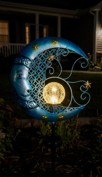 Solar Garden Lights Outdoor Waterproof Pathway Lights Moon Lantern
